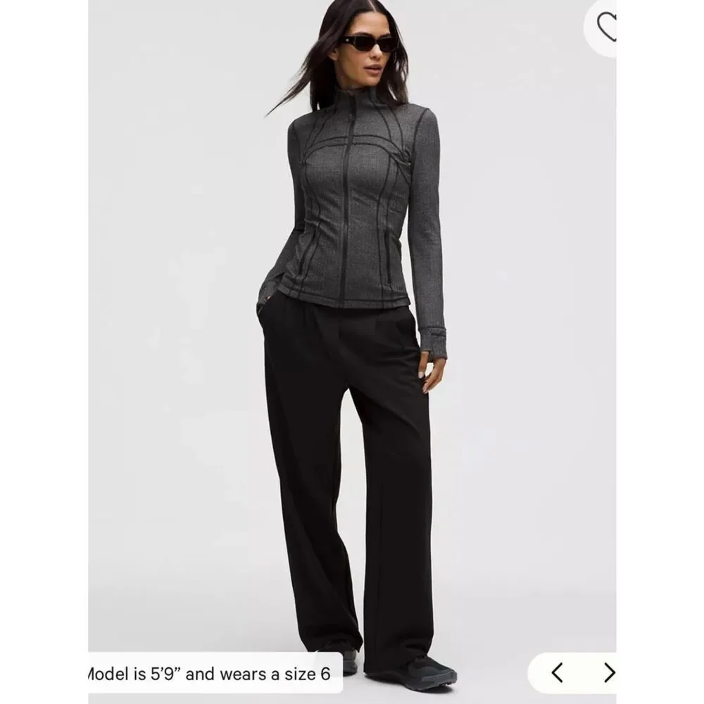 Lululemon Heathered Herringbone Heathered Deep Coal Black sweatshirt